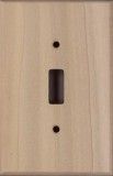 = switchplates option in unfinished, medium-tone poplar wood