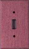 Purple Heart wood switch plates