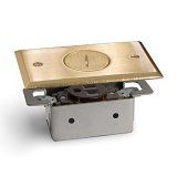 AP-RRP-1-BP /Brass Plated Floor Box/Single Rec/ wood floor