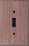 Redwood wood switch plates