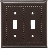 Bronze Border design switch plates