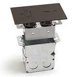 Duplex Floor Box for in Dark Bronze / for Wood