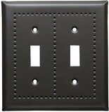 Soft Black Punched Border Design light switch covers