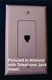 Telephone jack plus switch plate cover