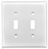 White enamel Light Switch Covers - Outlet Covers
