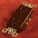 Brown Decora Duplex Receptacle 15 amp
