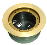 FLBC4580MB Recessed Round Concrete Floor Box, Brass Finish