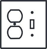 Duplex / Toggle switchplates combo switch