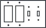Double Decora / Double Toggle Light Switch Covers from Arnev Products, Inc.