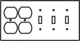 Double Duplex / Triple Toggle switch plate covers