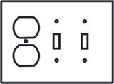 Duplex / Two Toggle Switch Plate