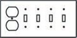 Duplex / Four Toggle switch plate cover