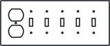 Duplex / Five Toggle Switch plate cover