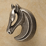 Gelding Horse Cabinet Knob Facing Left