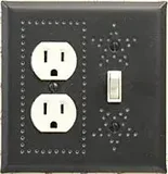 Soft Black Star Design Switch Plate Covers - Outlet Covers