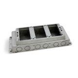 AP-SH-1103-SMB 3-gang shallow metal floor box for concrete