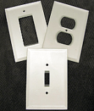 Frosted glass switch plate covers