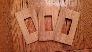 No Screw Custom Unfinished Wood Switch Plates, 45 Elec Styles