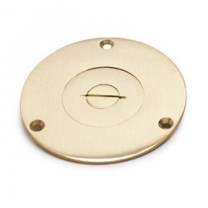 AP-524 data floor box cover in solid brass