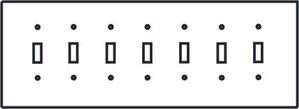 Seven Toggle switch plate cover