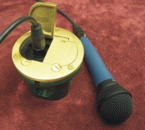 AP-812-DFB-LR-W/2XLR Floor Box for XLR Microphone jacks