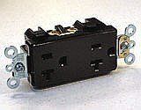 Black decora receptacle 20 amp.