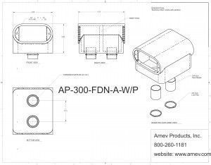 AP-FDN-300-A-W/P Tombstone floor box cut sheet
