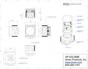 AP-532-SMB floor box cut sheet