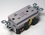 Gray GFCI Decora Electrical Outlet 20 amp