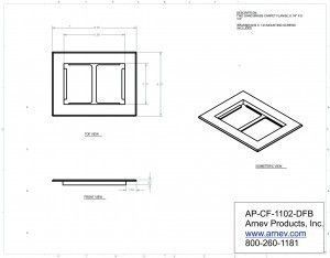 Floor box AP-CF-1102-DFB cut sheet