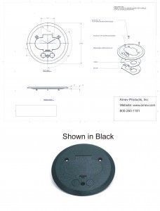 AP-PFC-T-Tan floor box cover PVC  cut sheet