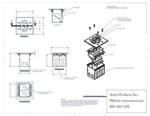 AP-RCFB-1-DB Dark Bronze FB floor box cover cut sheet