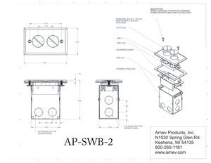 AP-SWB2 Floor Box for Duplex cut sheet