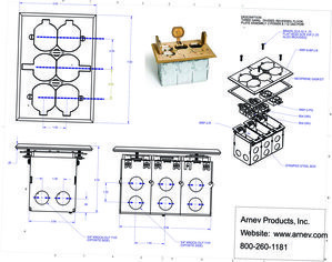 AP-SWB-6-LR cut sheet for all the floor box contractors and installers