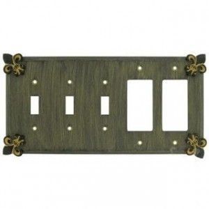 Fleur De Lis Design Switch Plates