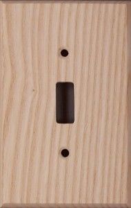 Ash wood switch plates