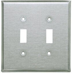 Brushed Nickel switch plates