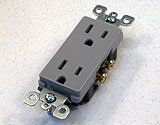 AP-5325-GY Gray 15 amp receptacle