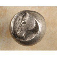 Dynasty I Horse  Cabinet Hardware Design Knob Facing Left