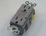 Gray GFCI Decora Electrical Outlet 15 amp.