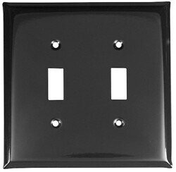 High Shine Black Light Switch Plates