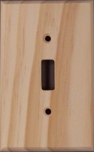 Idaho White Pine wood switch plates