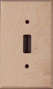 Maple Eastern White Wood Switch Plates