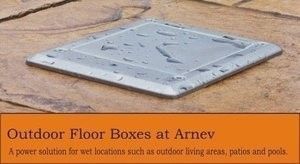 Outdoor floor box installed in the rain