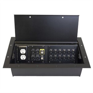 Double wide audio floor box