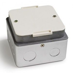 Square electrical mounting box for AP-PUFP series floor boxes for concrete floors