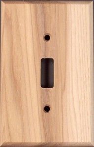 Pecan wood switch plates