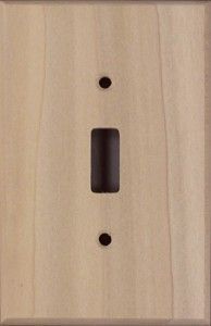 Paint Grade wood switch plates