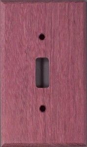 Purple Heart wood switch plates