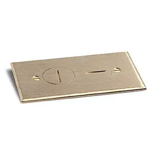 AP-RRP-2-BR Brass cover only for the Audio-video floor boxes from Arnev Products, Inc.